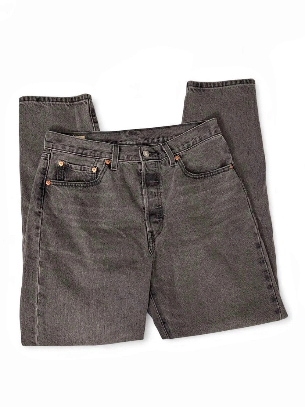 Levi's Premium 501 Straight Leg Jeans Gray Waist 34